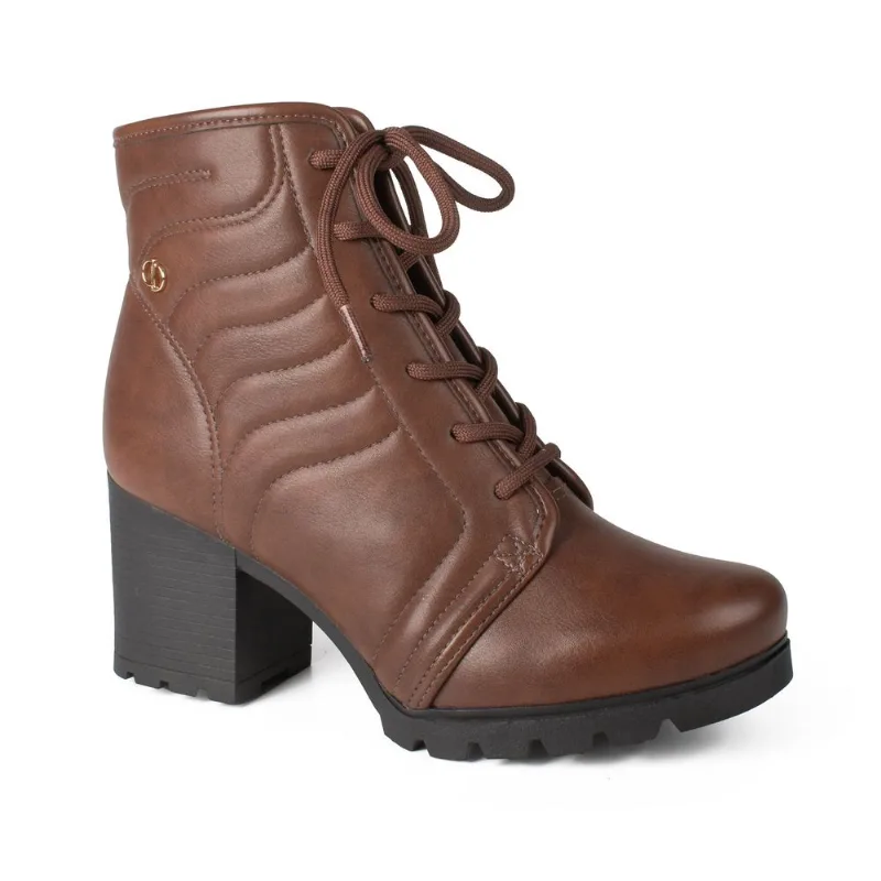 Bota Coturno Dakota Feminina Salto Bloco Café 36