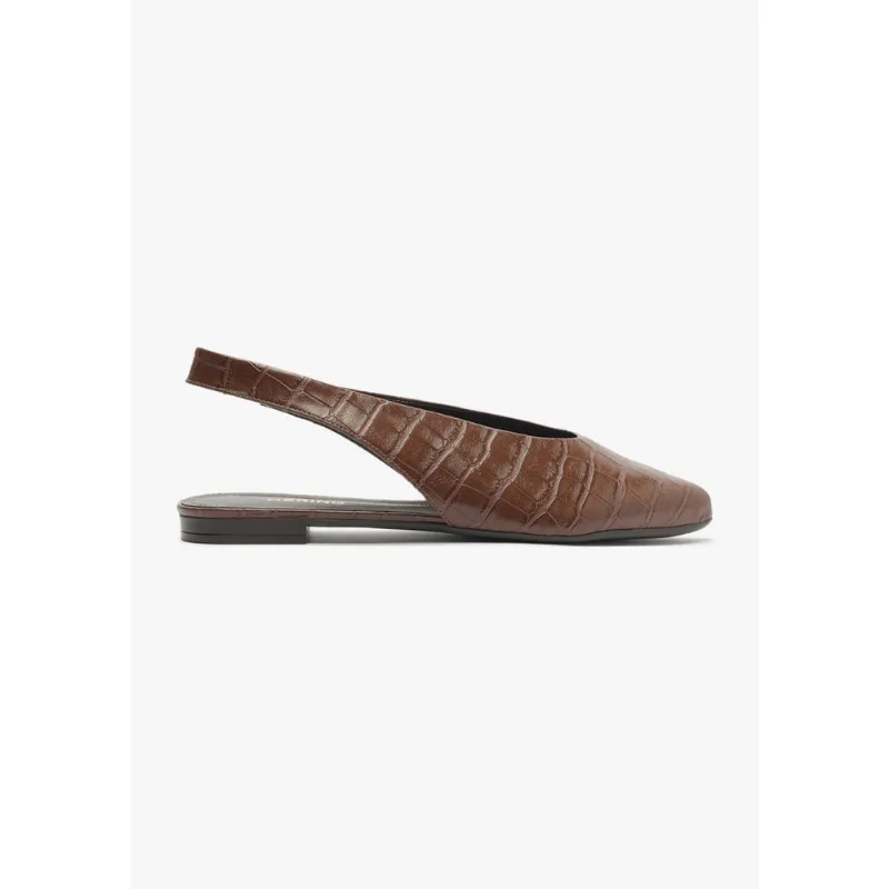 Sapatilha Slingback Bico Fino - Marrom 035