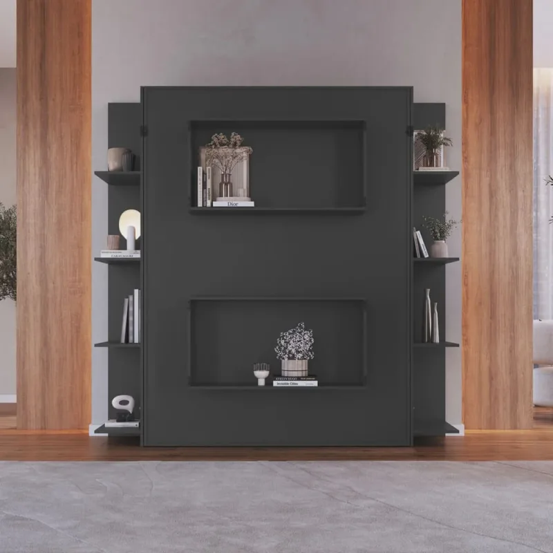 Cama Casal Articulável Vertical com Estante 140 Vancouver - Não Disponível - Móveis