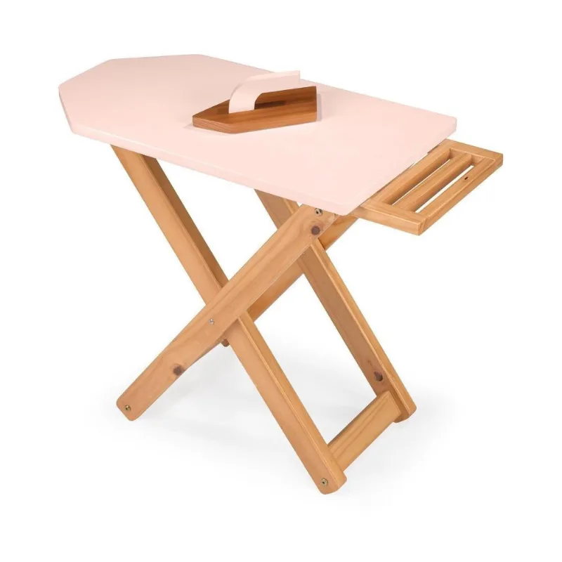 Tábua De Passar Brinquedo 57x25x75cm Infantil Rosa Bebê/amêndoa