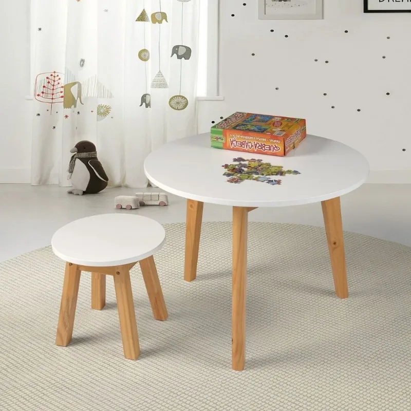 Mesa Infantil 60cm X 48cm X 60cm Tiko Rosa/bb/ad Rosa Bb / Ad