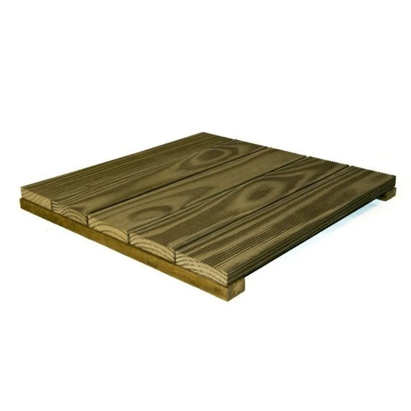 Kit 10 Unidades Deck Modular 50cmx50cm Pinus Tratado Madeira Do Brasil Verde Verde