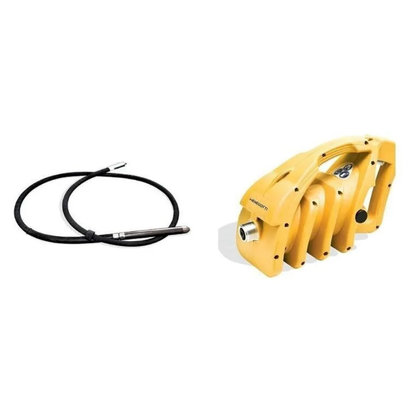 Corpo Vibrador Imersão Alta Rotação 220v Com Mangote Ponteira 45mm X 5,0m Menegotti Amarelo/preto Amarelo/preto