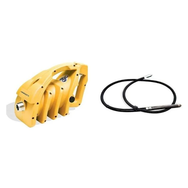 Corpo Vibrador Imersão Alta Rotação 110v Com Mangote Ponteira 38mm X 5,0m Menegotti Amarelo/preto Amarelo/preto