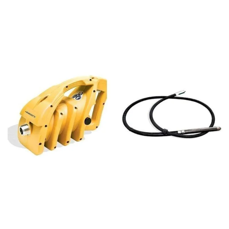 Corpo Vibrador Imersão Alta Rotação 110v Com Mangote Ponteira 38mm X 3,0m Menegotti Amarelo/preto Amarelo/preto