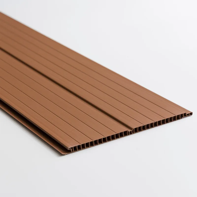 Kit Com 108m² De Forro De Pvc Duplo Frisado 8mm X 20cm X 3m Belplast Marrom