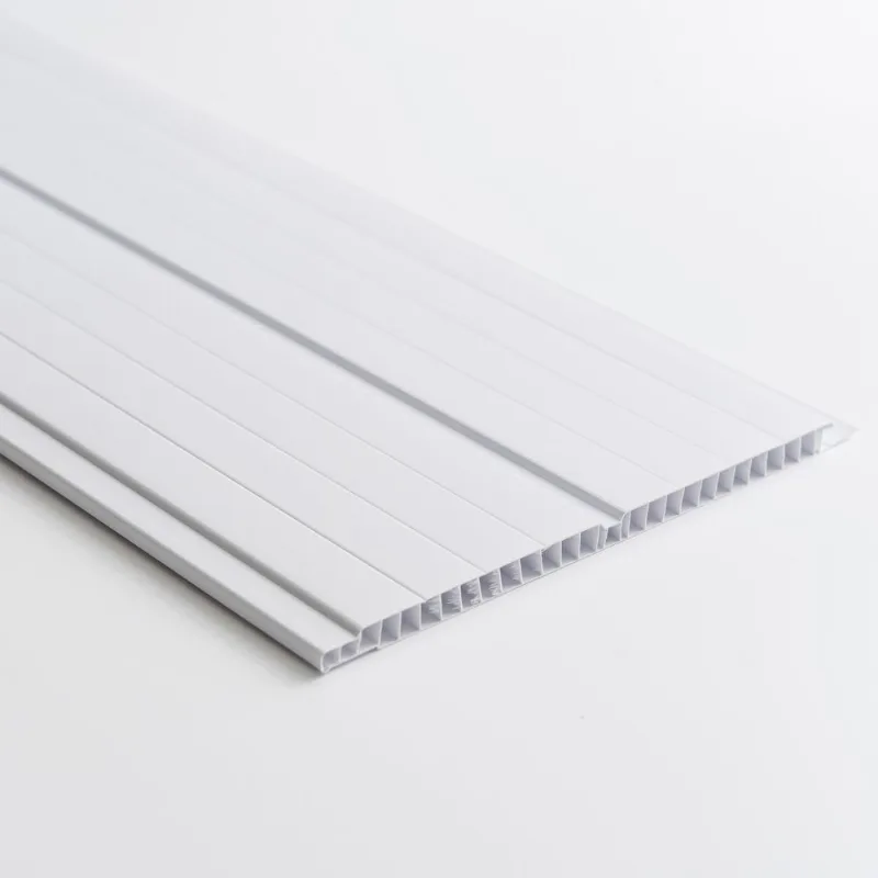 Kit Com 108m² De Forro De Pvc Duplo Frisado 8mm X 20cm X 3m Belplast Branco Gelo