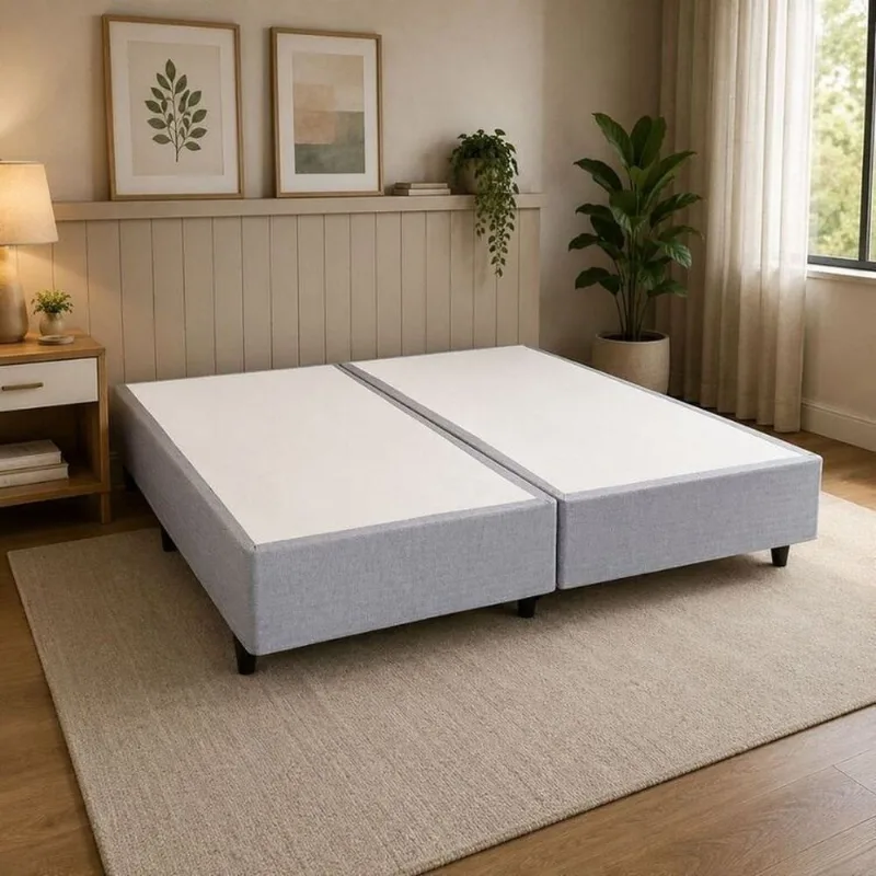 Base Box Desmontável King 193x203x39cm Yescasa Cinza