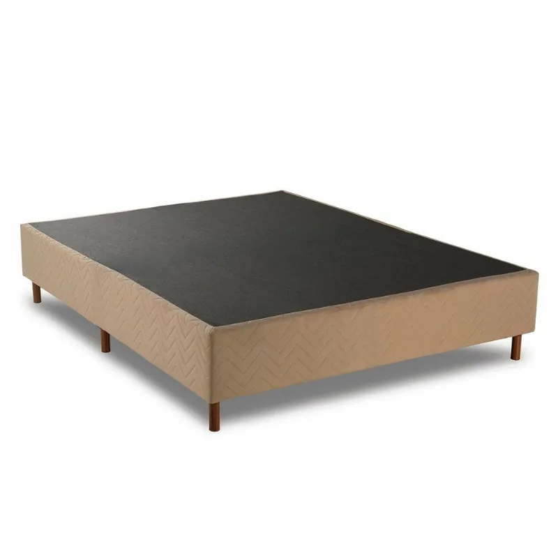 Base Box Casal 138x188x25 Sommier Bege