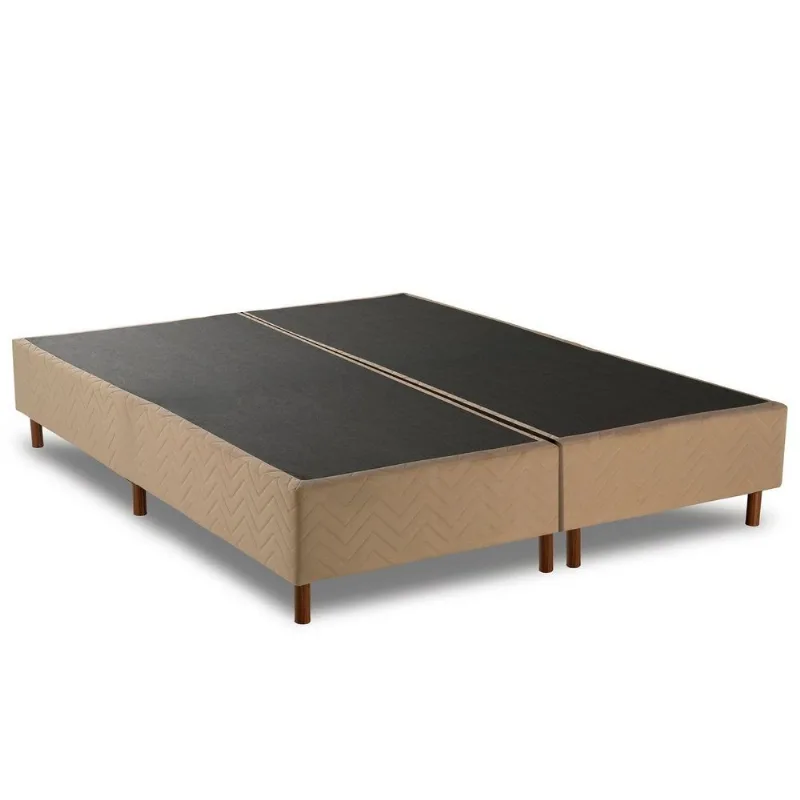 Base Box Bipartido King 193x203x25cm Sommier Bege