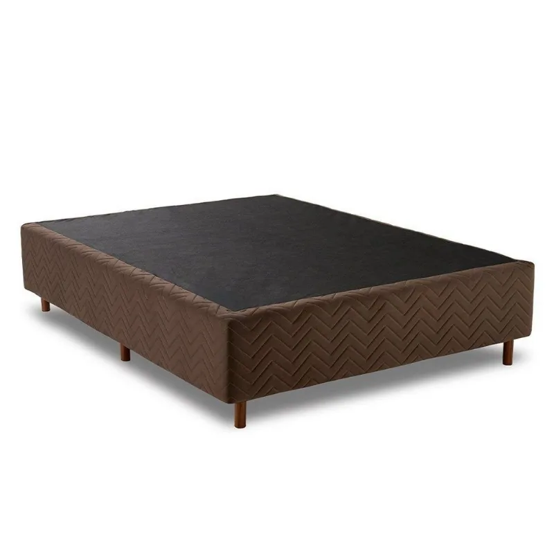 Base Box Casal 138x188x25 Sommier Marrom