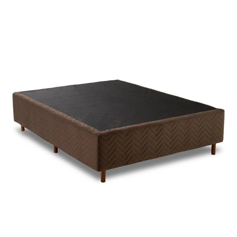 Base Box Casal 138x188x30 Sommier Marrom