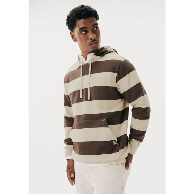 Blusão Masculino Comfort Em Moletom Listrado - Marrom XXG