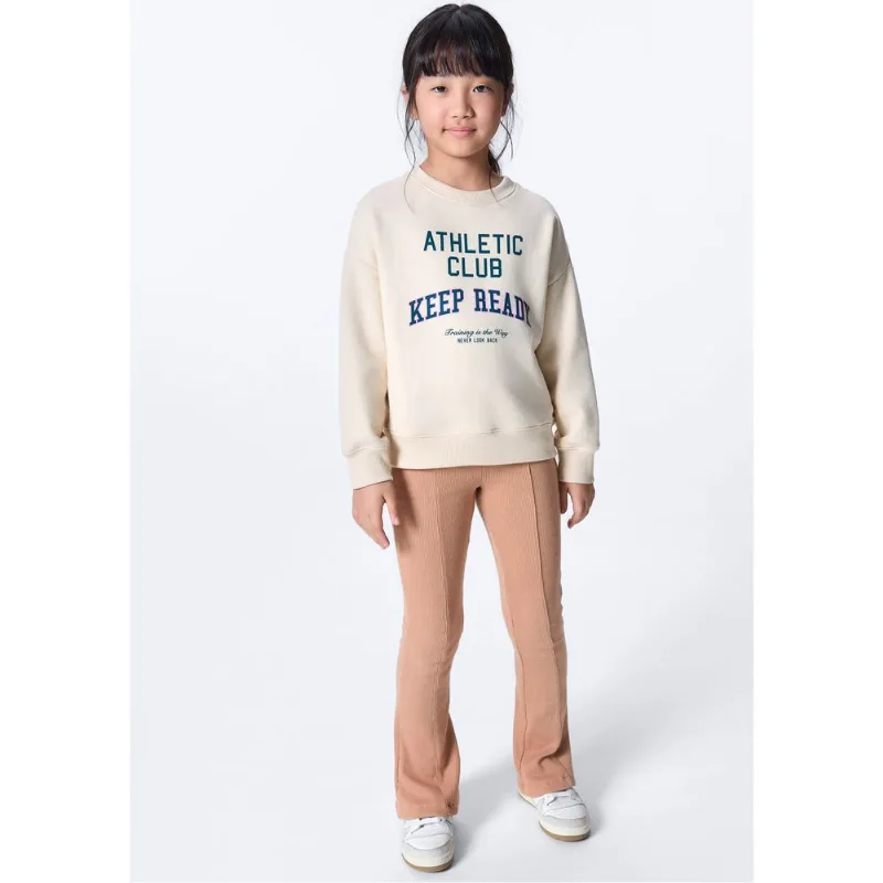 Calça Infantil Menina Flare - Bege 006