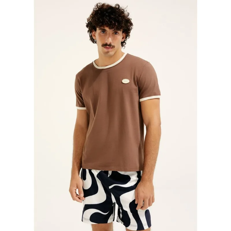 Camiseta Com Estampa Hering + Cosmo - Marrom XG