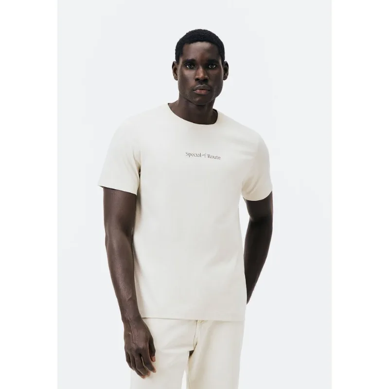 Camiseta Masculina Comfort Com Estampa - Bege G