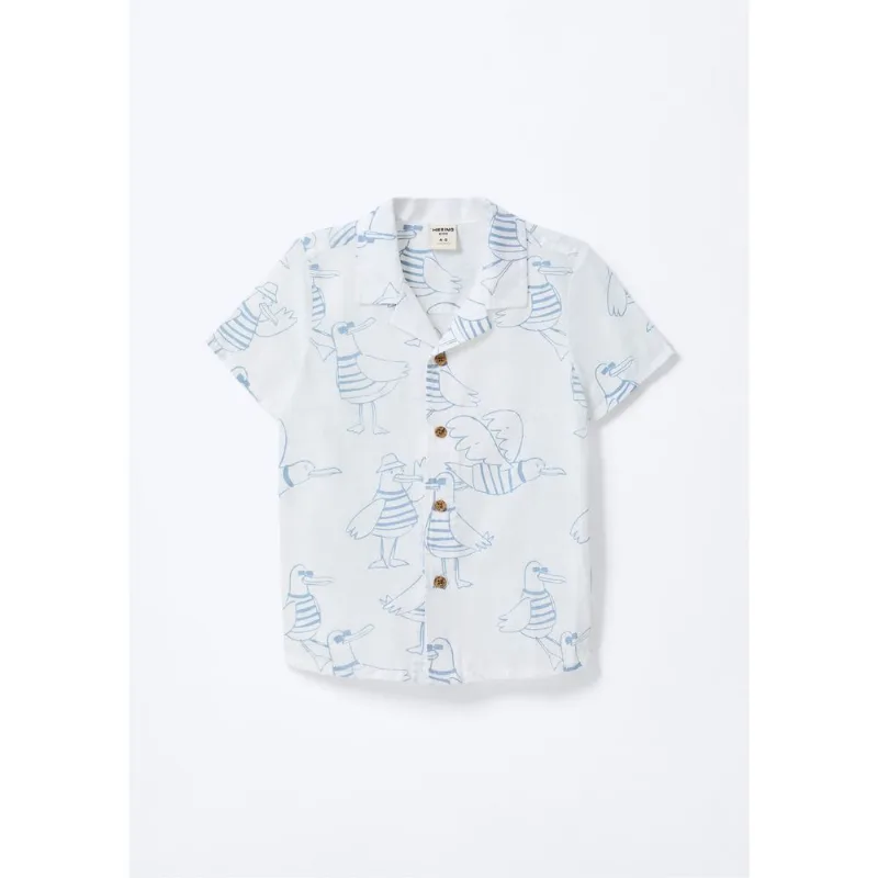 Camisa Infantil Menino Toddler Estampada Em Algodão - Cinza 001