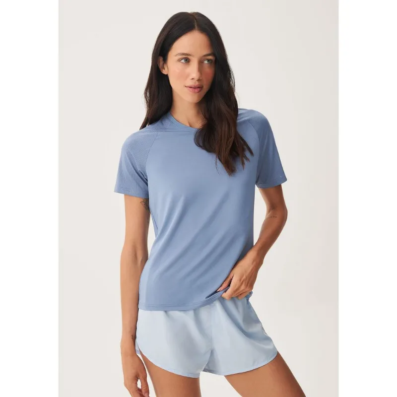 Camiseta Esportiva Feminina Básica Secagem Rápida - Azul M