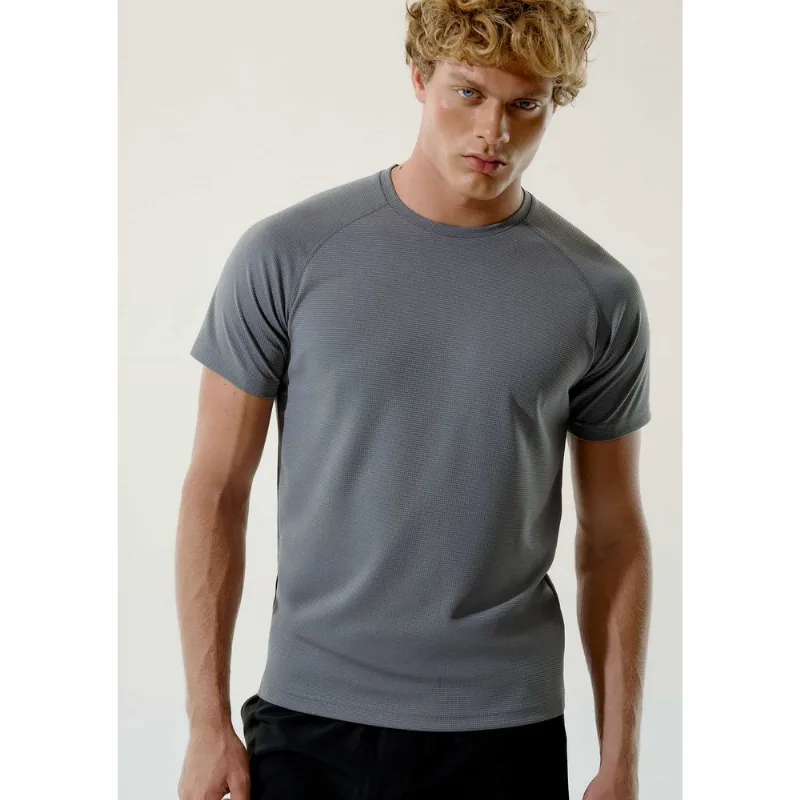 Camiseta Esportiva Masculina Manga Curta Raglan - Cinza M