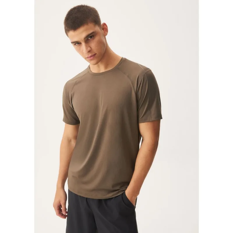 Camiseta Esportiva Masculina Easy Care Texturizada - Marrom XG