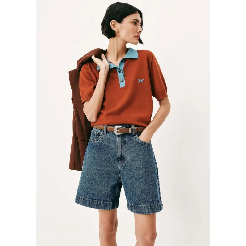 Bermuda Jeans Feminina Reta - Azul 044