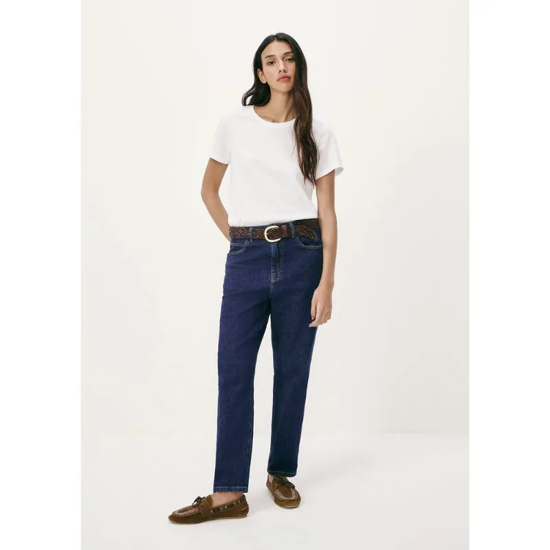 Calça Jeans Feminina Reta Cintura Alta - Azul 036