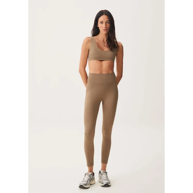 Calça Legging Feminina Esportiva Sem Costura - Marrom P