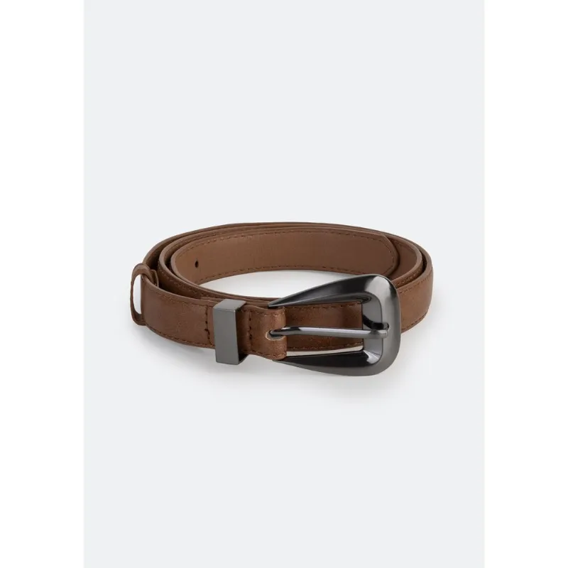 Cinto Feminino Fivela de Metal - Marrom G