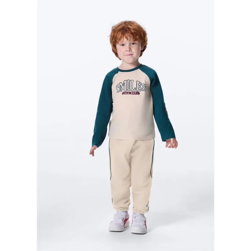 Calça Jogger Infantil Menino Toddler Regular - Nude 004