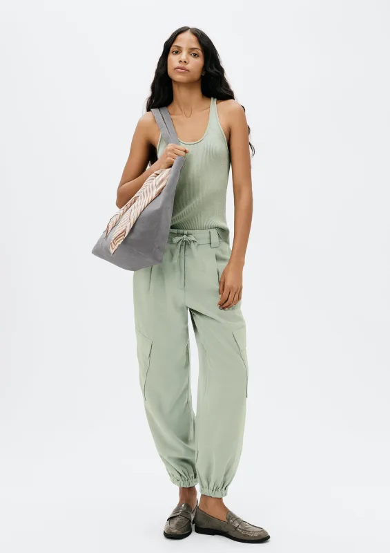 Calça Feminina Jogger Em Peach Touch - Verde - Hering Adulto - Calças