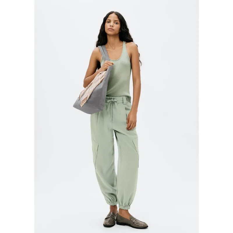 Calça Feminina Jogger Em Peach Touch - Verde 036