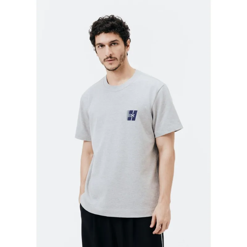 Camiseta Masculina Comfort Estampada - Cinza M