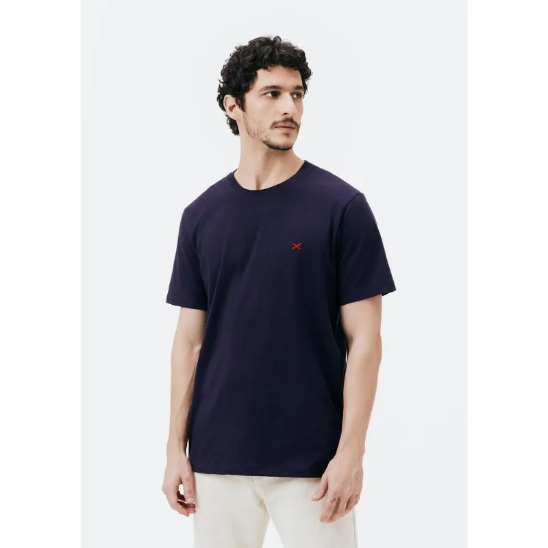Camiseta Básica Masculina World Com Bordado - Azul XG