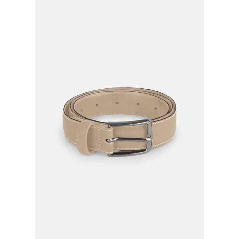 Cinto Masculino Nobuck Com Fivela Em Metal - Caqui G