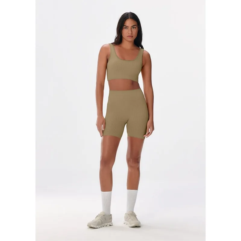 Bermuda Esportiva Feminina Biker Sem Costura - Bege M