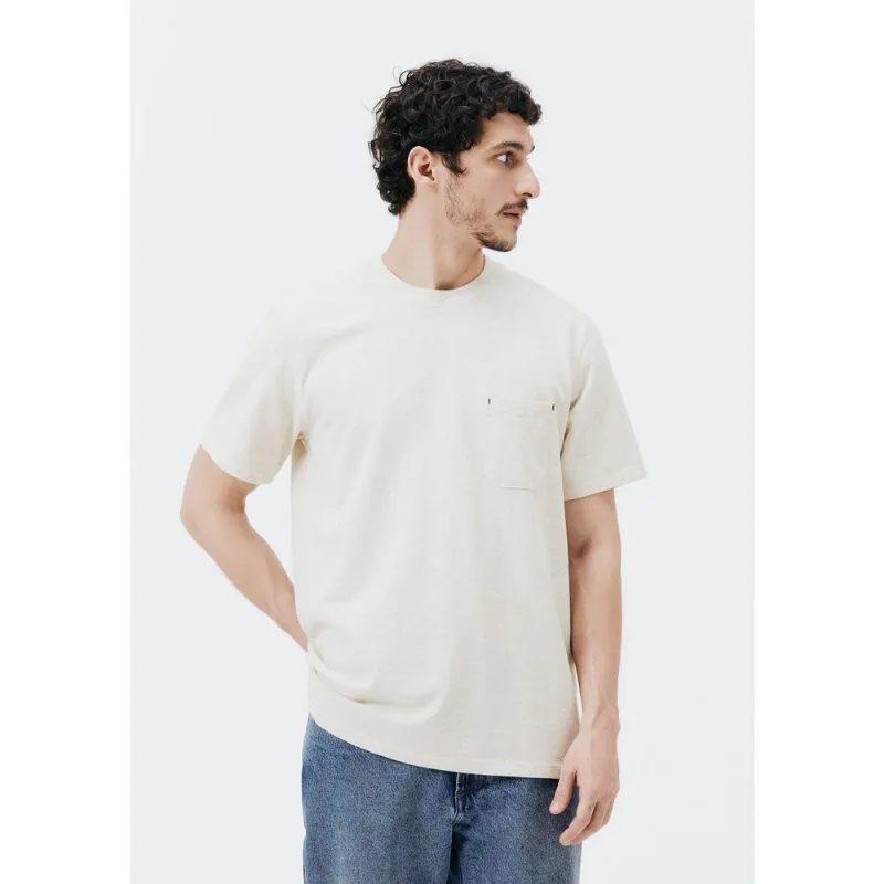 Camiseta Básica Masculina Manga Curta Texturizada Brisa - Off white M