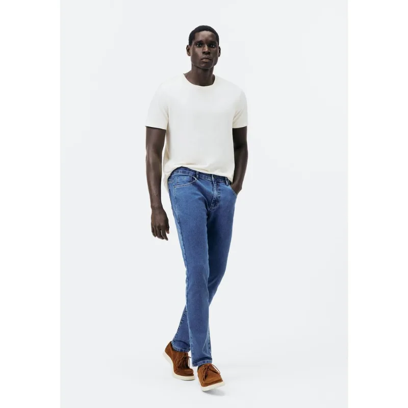 Calça Jeans Básica Masculina Skinny Com Elastano - Azul 046