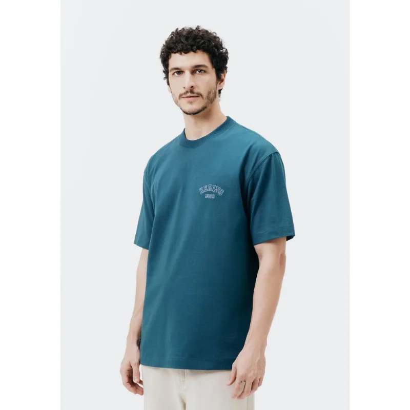 Camiseta Unissex Relaxed Manga Curta Com Bordado - Verde XG