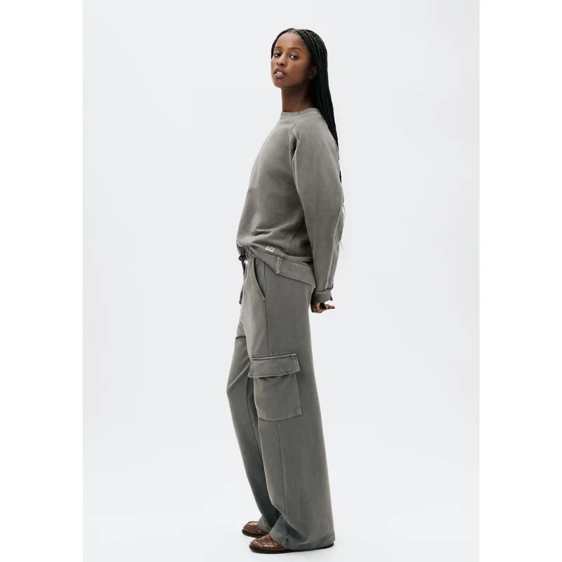 Calça Feminina Wide Leg Em Moletom Estonado - Preto P