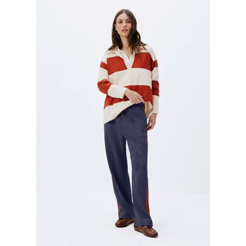 Calça Feminina 1990 Cintura Alta Com Faixa - Azul XG