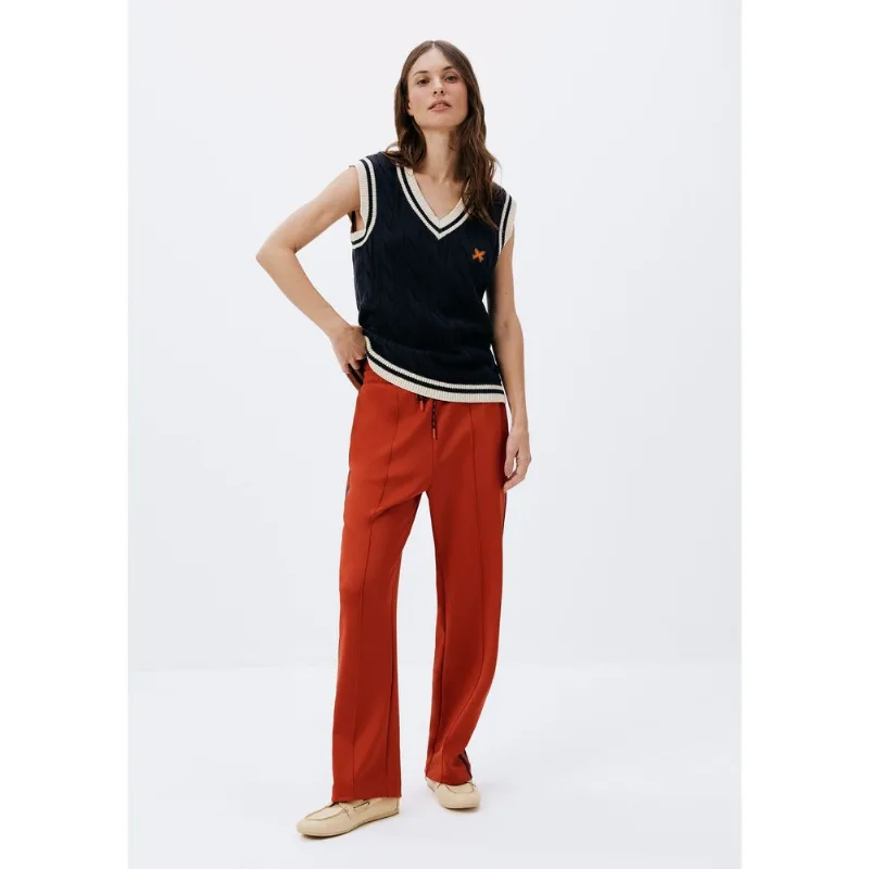 Calça Feminina 1990 Cintura Alta Com Faixa - Vermelho M