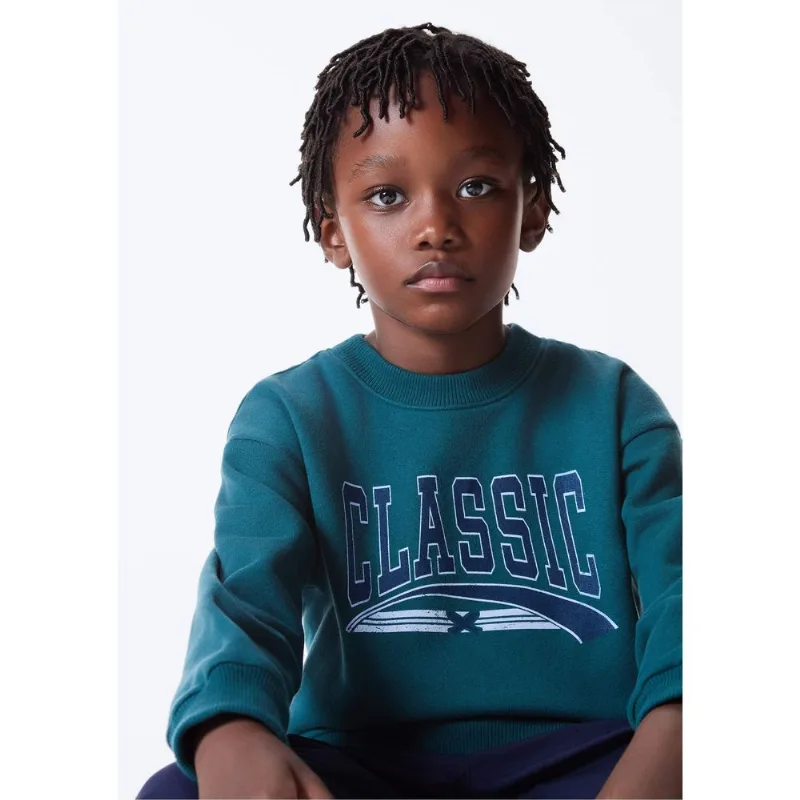 Blusão Infantil Menino Em Moletom Estampado - Verde 006
