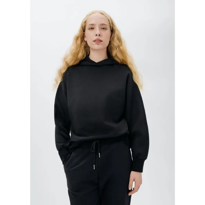 Blusão Feminino Peluciado Com Capuz - Preto P