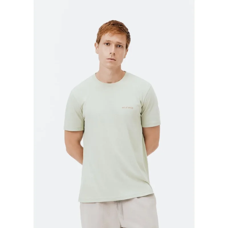 Camiseta Masculina Manga Curta Com Estampa - Verde M