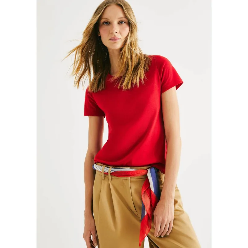 Camiseta Básica Feminina Slim World - Vermelho G