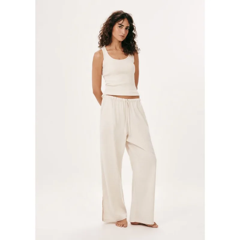 Calça Feminina Wide Leg Em Viscolinho - Off white XG
