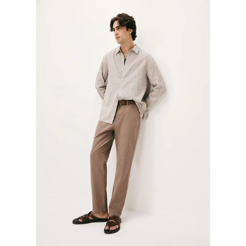 Calça Masculina Reta Chino - Marrom 048