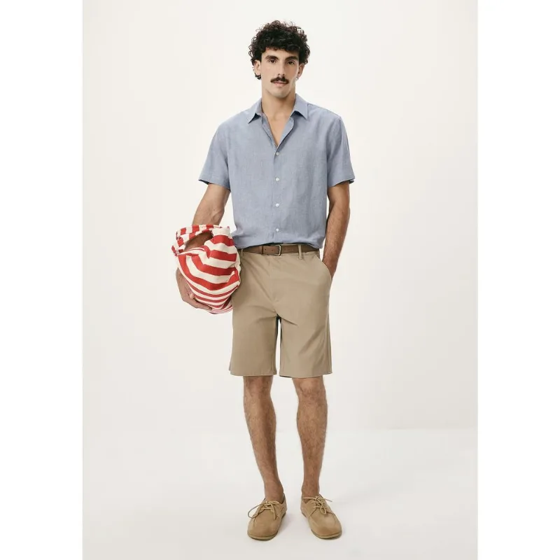 Bermuda Masculina Chino Em Sarja - Marrom 040
