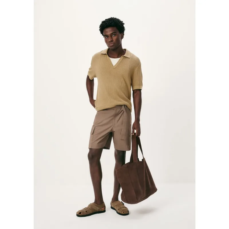 Bermuda Masculina Cargo Em Algodão - Marrom 040
