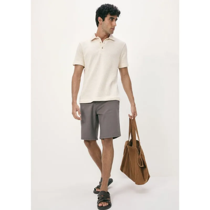 Bermuda Masculina Chino Em Sarja Peletizada - Cinza 048
